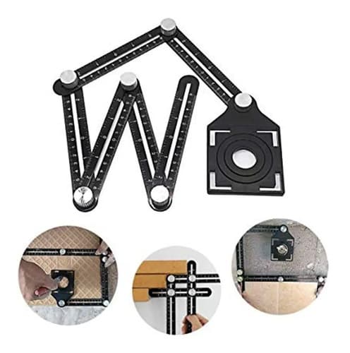 Regla Plegable De 6 Orificios Para Azulejos, Precisión Maxim Negro