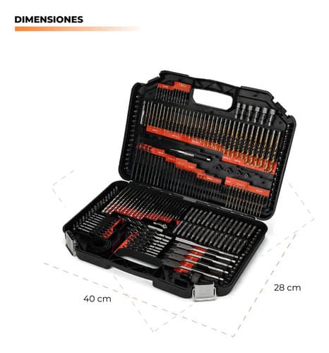 Set De Brocas Y Destornilladores Enertwist Con 246 Piezas Para Madera, Metal Y Mampostería