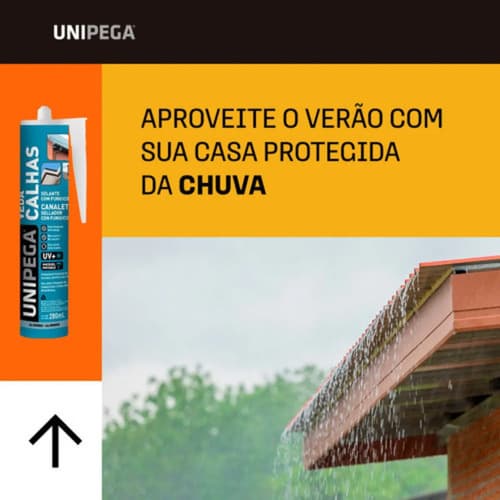 Silicona Unipega Veda Calha De Aluminio Con Fungicida Para Exterior