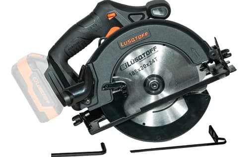 Sierra Circular Inalámbrica Brushless Profesional Black Series 20v 185mm Lusqtoff Frecuencia 50hz Csl4500-9b Negro