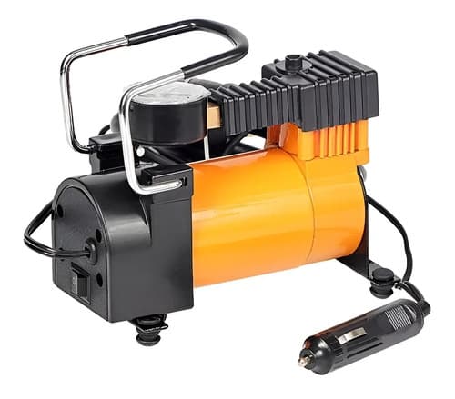 Compresor Mini 12v Hoteche 690004 Color Amarillo Fase Eléctrica Bifásica Frecuencia 60 Naranja/negro
