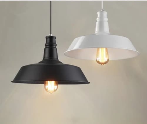 Lampara Vintage Colgante Negra