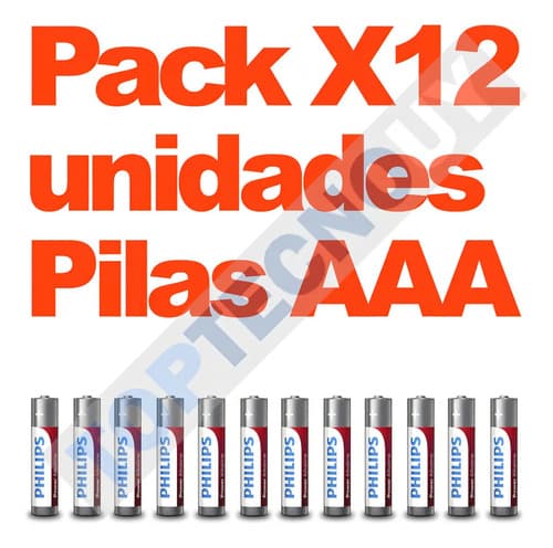 Pilas Aaa Philips X12 Unidades Pack Ahorro