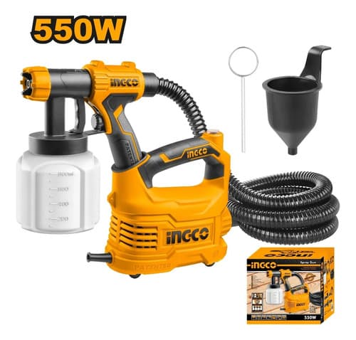 Equipo Pistola De Pintar Ingco 500w Spg5008 Amarillo