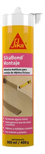 Adhesivo Blanco Sikabond Montaje 300 Cc