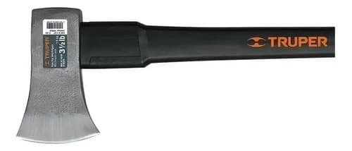 Hacha Acero Michigan 1500 Gr Mango Fibra Y Goma 85cm Truper