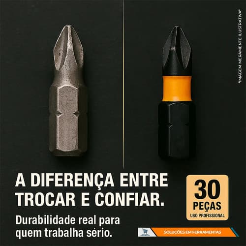 Juego De 30 Brocas Impact Bits De Ingco Con Funda