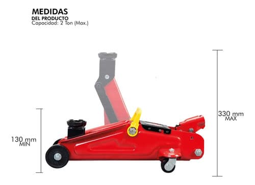 Crique Gato Hidráulico Carrito 2 Ton Reforzado Denver 40cm 13-33cm