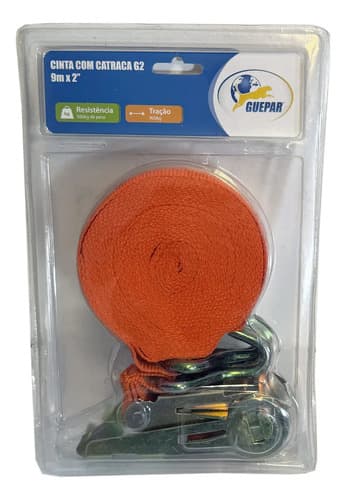 Correa De Cinta Con Trinquete Para Carga, 9 Metros X 2 Pulgadas, 500 Kg, G2
