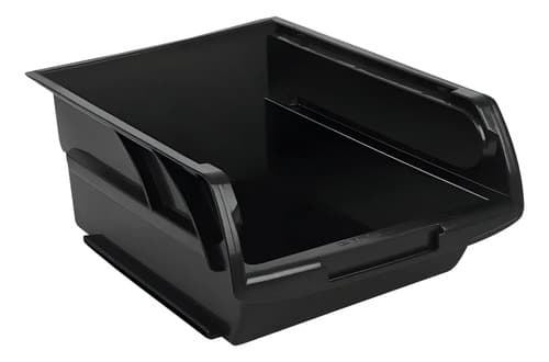 Bandeja Apilable De Plástico 41 X 31 X 18 Cm Truper Color Negro