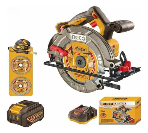 Sierra Circular A Bateria 42v Brushless 185mm C/ Bateria 2.5 Amarillo
