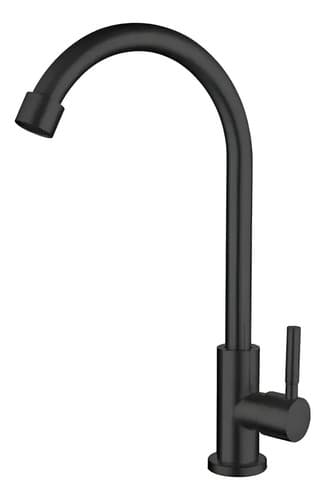 Monocomando Grifo Canilla Mesada Cocina Negro Agua Fria Negr Negro Mate