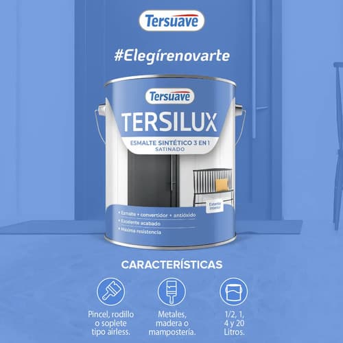 Esmalte Sintetico Satinado Multiuso Blanco Tersuave 1 Litro
