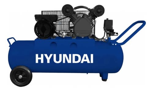 Compresor Hyundai Monofásico 2hp 100l 115psi Hyac100c Azul Monofásica
