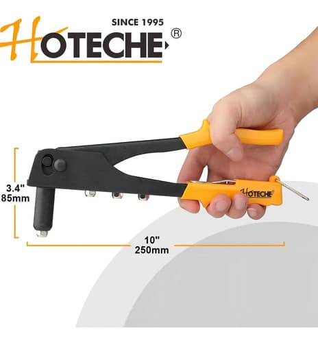 Remachadora Manual 10,5 + Remaches 60 Pcs Hoteche 160105 Cantidad De Boquillas 3
