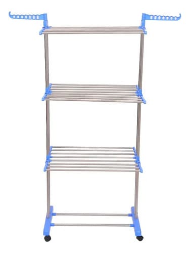 Tendedero Vertical Plegable Acero Inoxidable Todo Todo 40kg 4 Niveles Gris