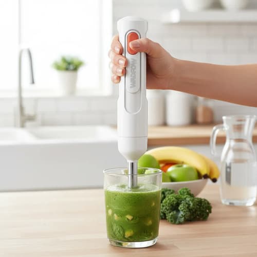 Mixer 60w Recargable Con Cable Usb Wadfow Wfn037t Blanco