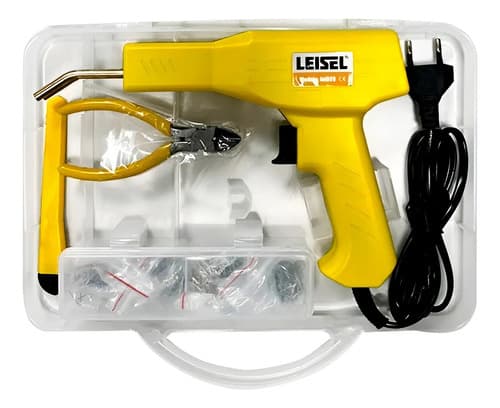 Soldador De Plástico Leisel Bifásica 50w Con 200 Grampas Amarillo