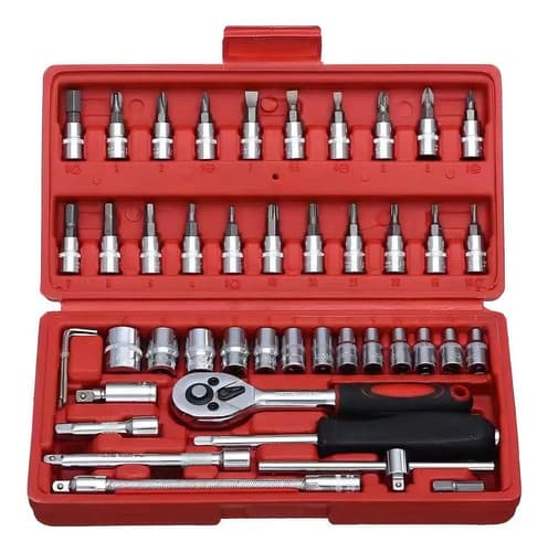 Kit De Herramientas Rozenberg De 46 Piezas En Maletín Rojo