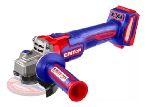 Kit Combo Taladro Percutor 66nm + Amoladora 115 Mm Brushless 2 Baterias 4ah Emtop Maletin Y Accesorios Emtop