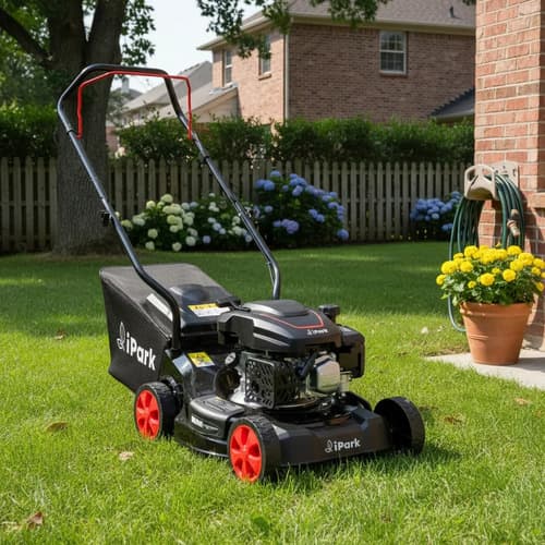 Cortacesped 4hp 16  Con Recolector 35lts Ipark Negro
