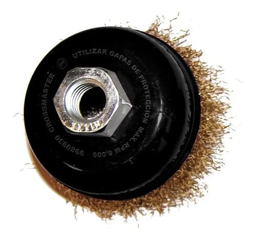 Cepillo Alambre Crossmaster 60mm Rizado Bronceado