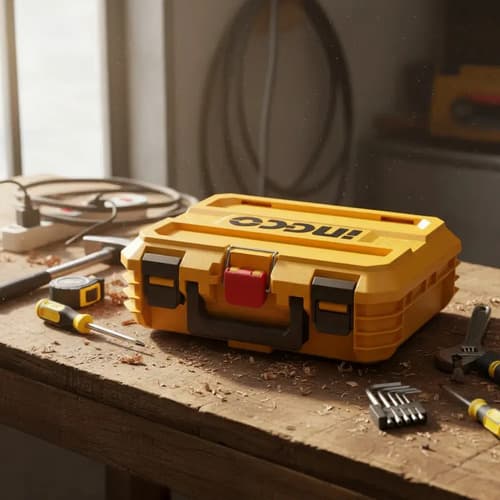 Caja De Herramienta Apilables De Pvc 41x32x14,8 Naranja