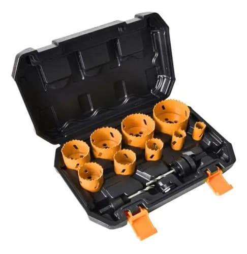 Kit Sacabocados Ate Para Madera Y Plástico Con Estuche (16 Piezas)
