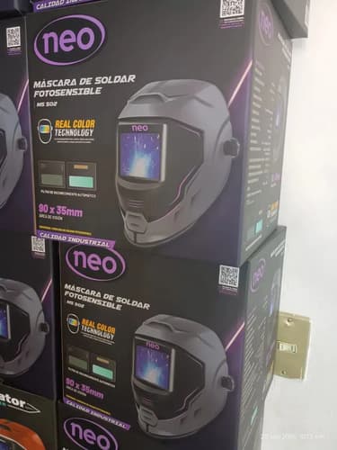 Soldadora Neo Mig Mma Tig 200a Con Careta Fotosensible Neo Gris