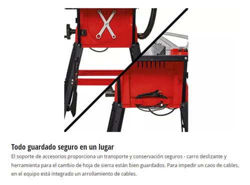 Sierra Circular De Banco Mesa Pie Einhell Tc-ts2025 Disco Frecuencia 50 Mhz