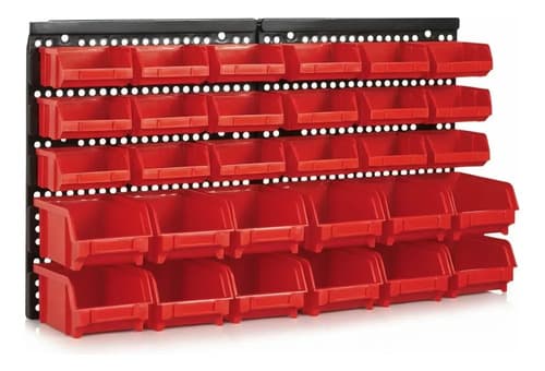 Organizador De Pared 30 Compartimientos Equus Rojo