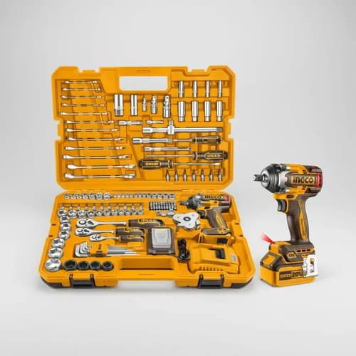 Set 152 Herramientas Ingco Combinada Llave De Impacto 500nm Color Naranja