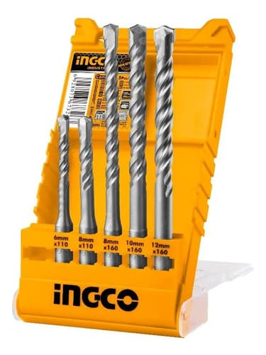 Set Brocas Sds Plus Para Concreto 5 Piezas Industrial 6-12mm