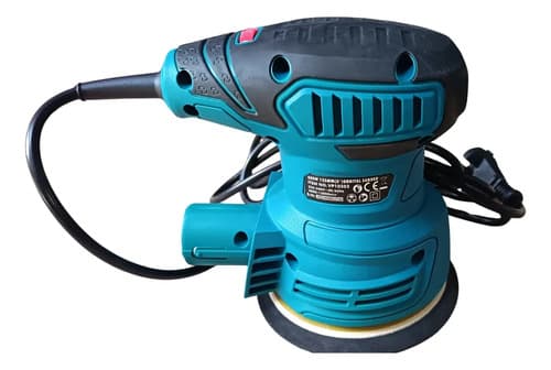 Lijadora Orbital Victeche 650w 125mm Con Deposito + 1 Disco Azul Petróleo