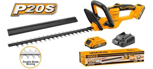 Corta Cerco C 1 Bat Y Cargador 20v P20s Chtli20461 Ingco Naranja