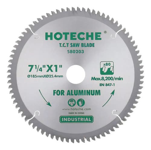 Disco De Corte Industrial Para Aluminio 7 1/4 80t Hoteche
