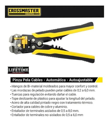 Pinza Pelacables Pela Cable Crossmaster Automatica Ajustable