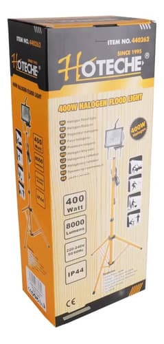 Foco Reflector Con Trípode 400w Hoteche 440262 Hoteche Naranja Claro Blanco Neutro