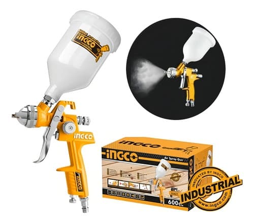 Pistola Pintar 1,4mm Auto Tunig Ingco Asg1061 600cc Color Anaranjado