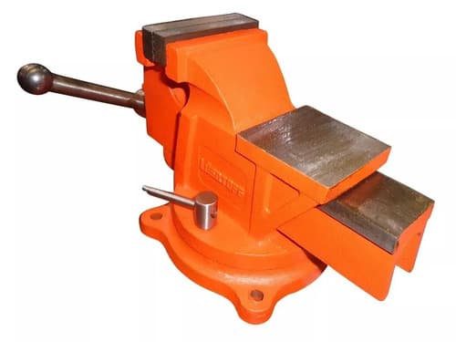 Morsa De Banco Base Giratoria Con Yunque Numero 4 Lusqtoff Naranja
