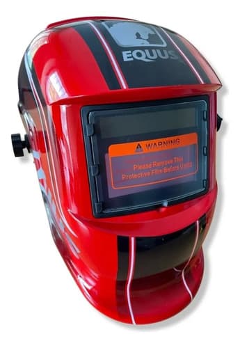Mascara Careta De Soldar Equus Fotocromática Equus Rojo Deluxe