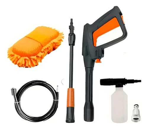 Hidrolavadora Eléctrica Daewoo 1600w 135bar Accesorios Color Negro/naranja Frecuencia 50hz 50 Hz/60 Hz