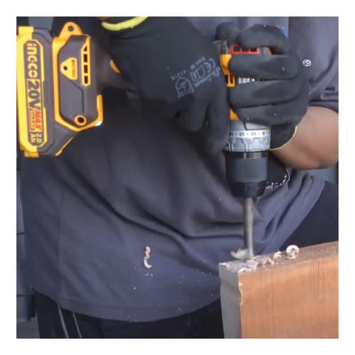 Taladro Atornillador 20v Ingco Brushless Portátil + Extensor Amarillo 50 Hz 60 Hz