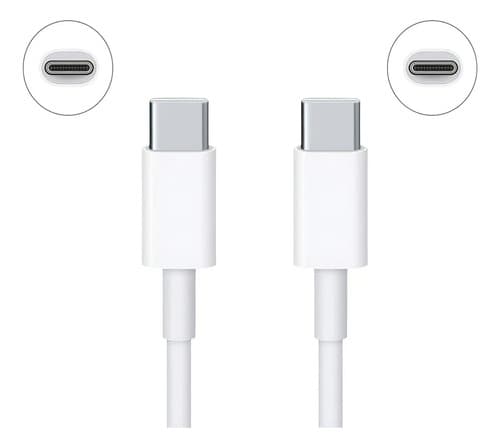 Cable Usb Tipo C A Usb Tipo C Macho Carga Y Datos 1 Metro Blanco