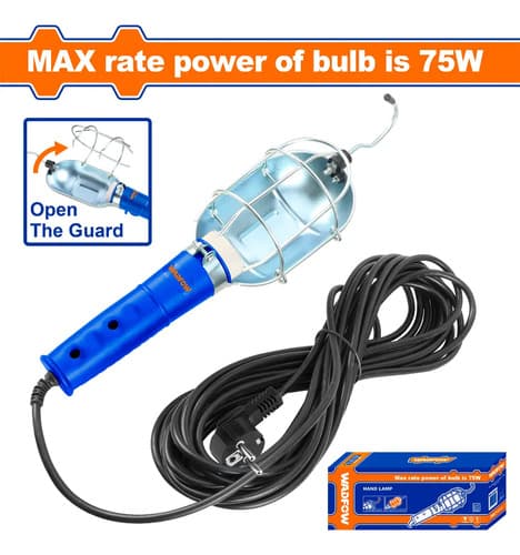 Foco Lampara Taller 75w Cable 10mt Wadfow Wfl30001 Blanco Neutro