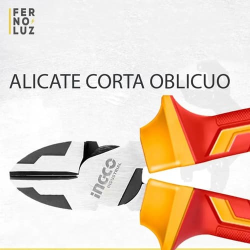 Alicate Pinza Corte Diagonal Ingco 6 160mm Dieléctrico 1000 Rojo/amarillo