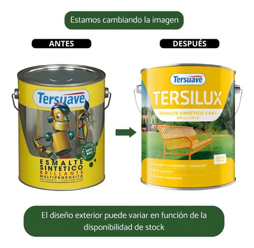 Esmalte Tersuave Multipropósito Brillante Antióxido De 4 Litros Color Amarilo Mediano
