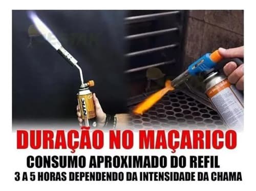 12 Latas De Recarga De Gas Campgas Ntk 227 G Para Chimenea Blanco