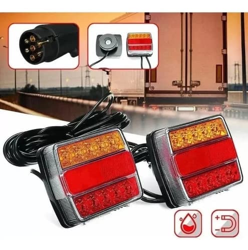 Farol Trasero Kit Completo Trailer Faroles Luz Potente Clic