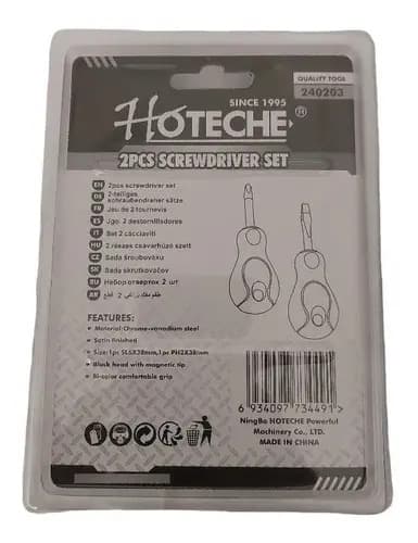 Destornilladores Mini 2 Pzs Plano Y Cruz Hoteche 240203
